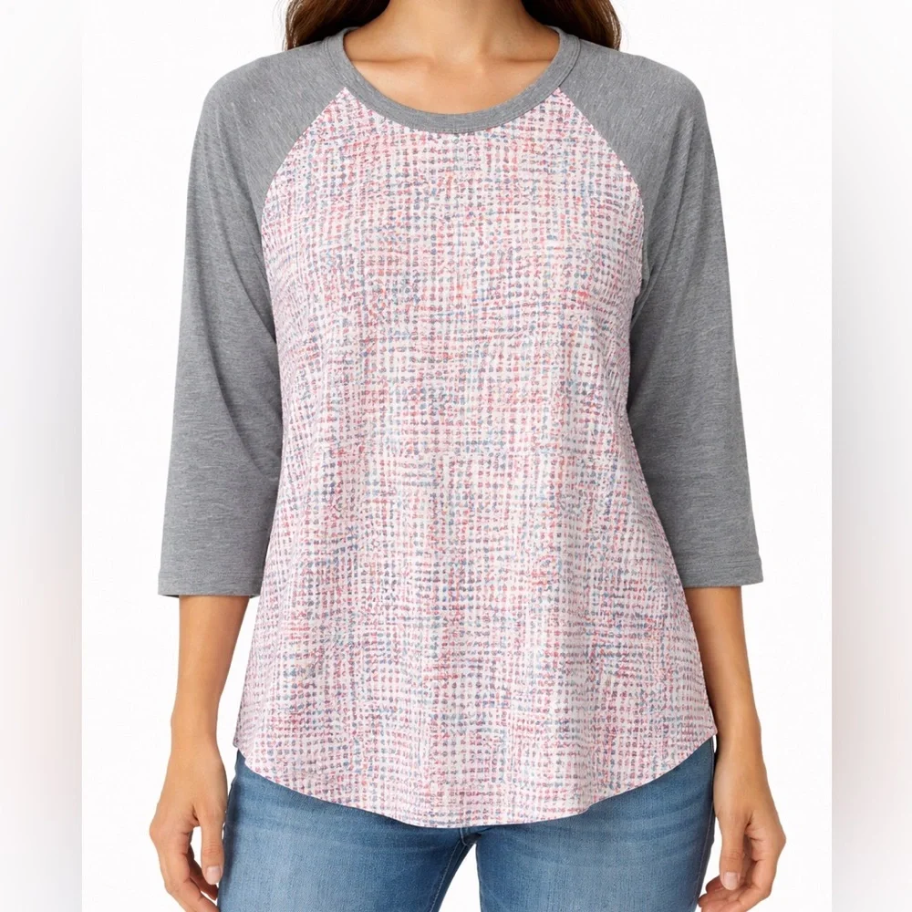 LuLaRoe “Randy” Speckled Baseball Tee - Picture 1 of 9